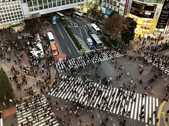 渋谷のスクランブル交差点