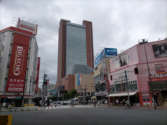 三軒茶屋交差点 ・駅前で、国道246号線